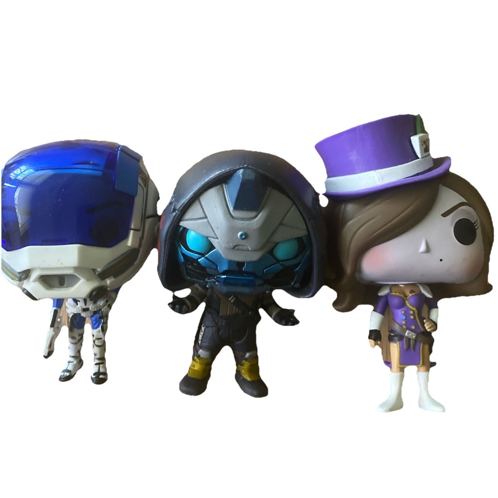 Video Game Funko Pop lot of 3 Destiny Cayde-6 Borderlands Mad Moxxi Mass Effect